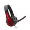 Canyon PC Headset Red Black, 3.5 combined jack - CNSCNS-CHSC1BR