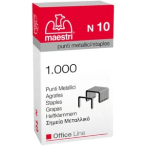 Σύρματα συρραφής Roma Maestri No 10 κουτί 1000 συρμάτων