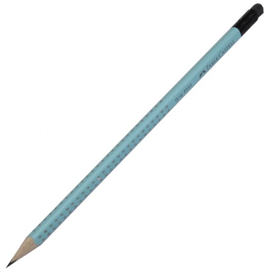 Μολύβι Faber Castell Grip 2001 με γόμα Γαλάζιο