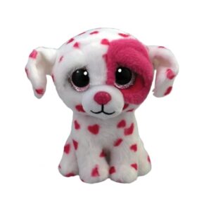 TY BEANIE BOOS ΧΝΟΥΔΩΤΟ ΣΚΥΛΑΚΙ - ΛΕΥΚΟ ΜΕ ΚΑΡΔΟΥΛΕΣ 15ΕΚ