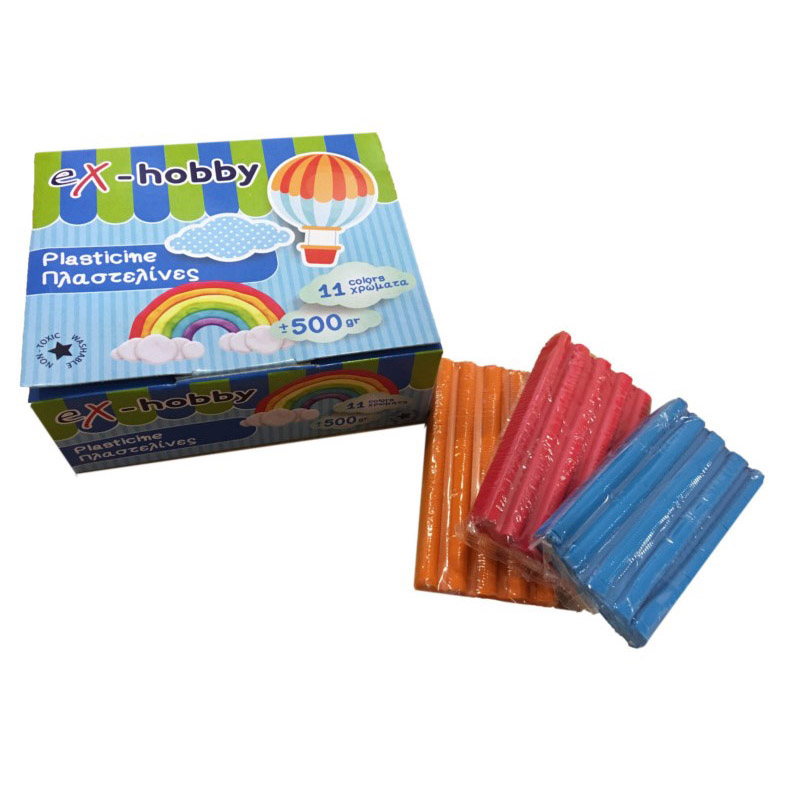 ΠΛΑΣΤΕΛΙΝΗ eX-HOBBY 11 ΧΡΩΜΑΤΩΝ 500gr