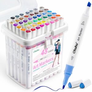 Σετ Μαρκαδόροι OHUHU Alcohol Art Markers Fine & Chisel (48 τεμάχια)