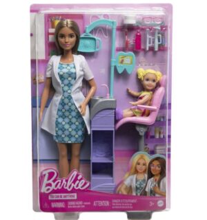 BARBIE ΣΕΤ ΕΠΑΓΓΕΛΜΑΤΑ ΜΕ ΠΑΙΔΑΚΙΑ ΚΑΙ ΖΩΑΚΙΑ (ΟΔΟΝΤΙΑΤΡΟΣ) - HKT70