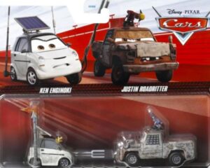 DISNEY PIXAR CARS - 2-PACK KEN ENGINOKI   JUSTIN ROADRITTER - HTX13