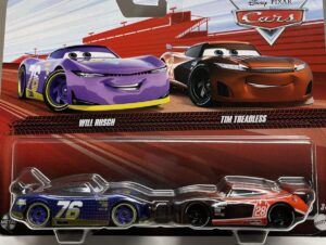 DISNEY PIXAR CARS - 2-PACK WILL RUSCH AND TIM TREADLESS - HTX08