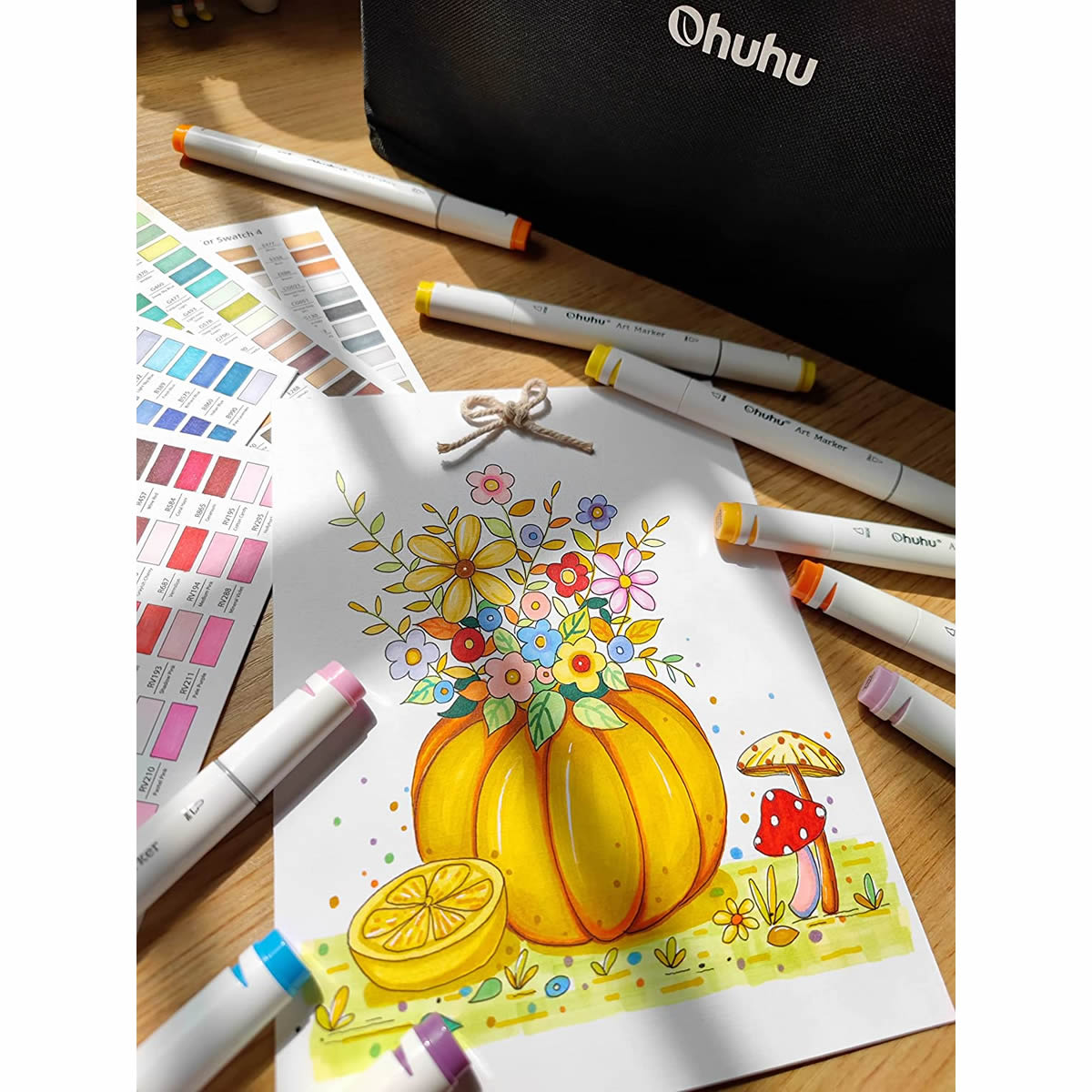 OHUHU – ΣΕΤ ΜΑΡΚΑΔΟΡΩΝ OAHU ALCHOHOL ART MARKERS 48PCS FINE & CHISEL - Image 3