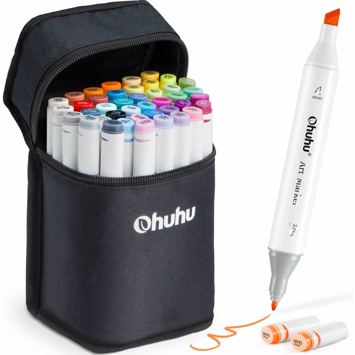 OHUHU – ΣΕΤ ΜΑΡΚΑΔΟΡΩΝ OAHU ALCHOHOL ART MARKERS 48PCS FINE & CHISEL