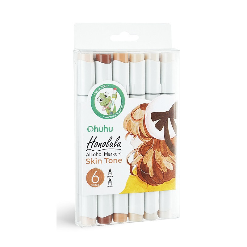 ΜΑΡΚΑΔΟΡΟΙ OHUHU HONOLULU ΣΕΤ 6SKIN TONES BRUSH & CHISEL (80403-53)