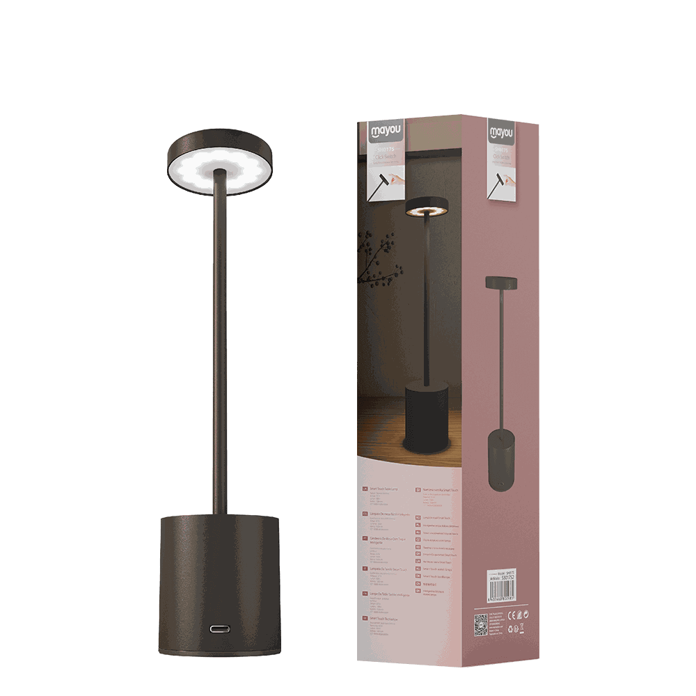 MAYOU ΦΩΤΙΣΤΙΚΟ ΓΡΑΦΕΙΟΥ ΑΦΗΣ LED 3000/4500/6000K/100LM/24 1500mAh ΜΑΥΡΟ - Image 2