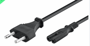 POWERTECH EURO IEC C7 CABLE 1.5M ΜΑΥΡΟ - CAB-P017