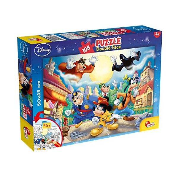 PUZZLE DOUBLE FACE DISNEY 50x35 108τμχ. LISCIANI