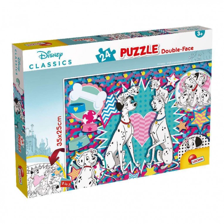 Lisciani Παζλ M-Plus Double-Face Disney 101 Σκυλιά της Δαλματίας 24 Κομμάτια (99474)
