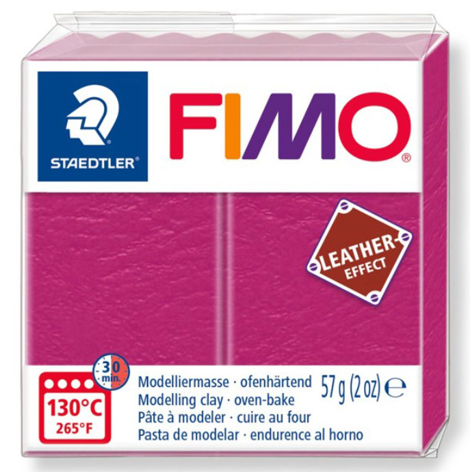 Fimo Leather Effect - 229 Berry - 57gr
