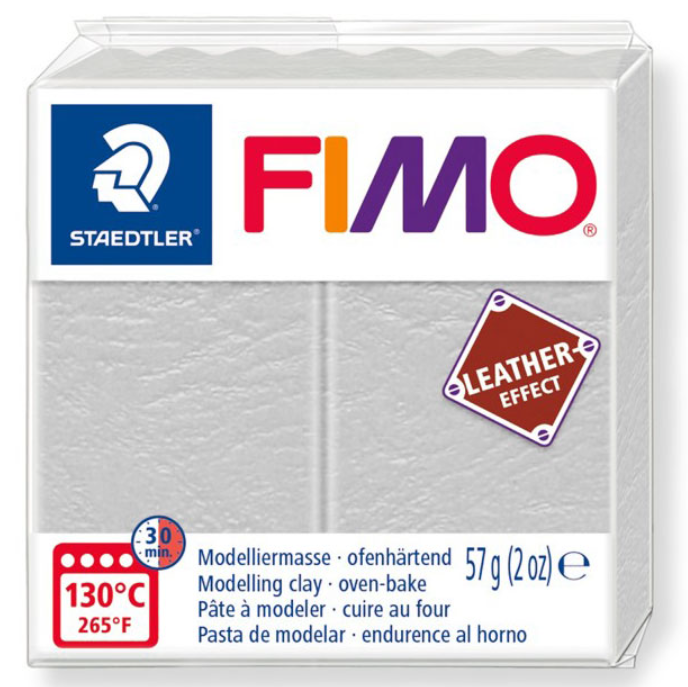 Fimo Leather Effect - 809 Dove Grey - 57gr