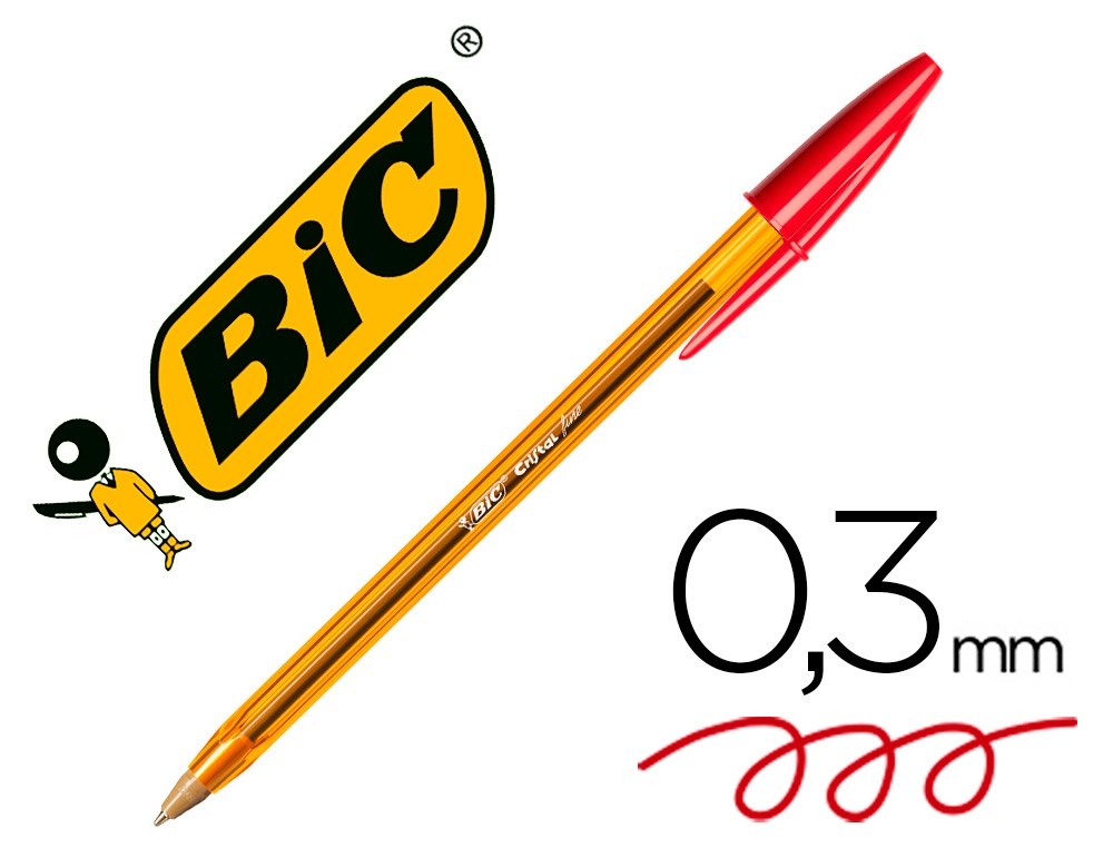 ΣΤΥΛΟ ΔΙΑΡΚΕΙΑΣ BIC CRISTAL ORIGINAL FINE ΚΟΚΚΙΝΟ
