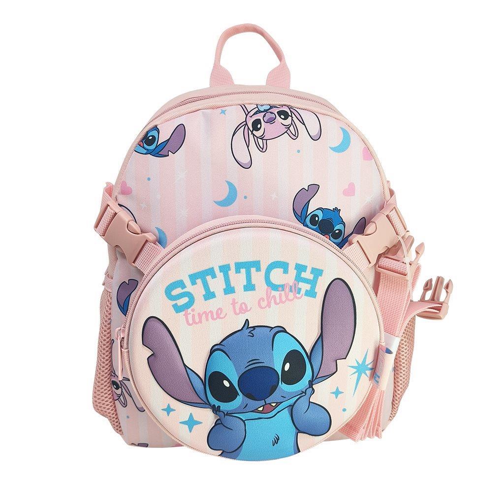 Τσάντα Πλάτης Νηπίου Disney Stitch Must Team 1 Θήκη με Αποσπώμενο Τσαντάκι Μέσης - Ώμου