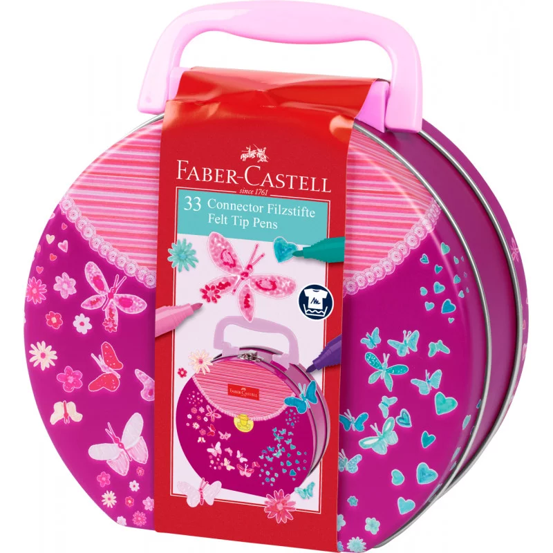 Μαρκαδόροι FABER CASTELL CONNECTOR τσάντα σετ 33 τεμάχια 155537