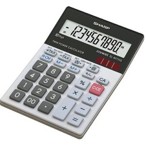 Sharp EL-M711G Desk calculator Black, White Display (digits): 10 solar-powered, battery-powered (L x W x H) 152 x 100 x