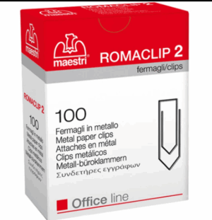 Συνδετήρες Romaclip No 2 ύψους 25mm Τεμάχια 100