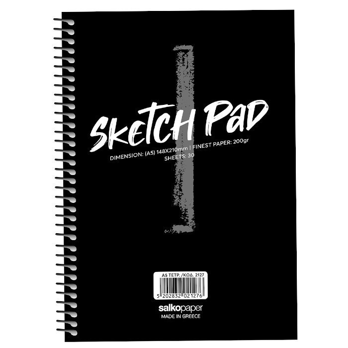 Μπλοκ σχεδίου σπιράλ A5 sketch pad 2127
