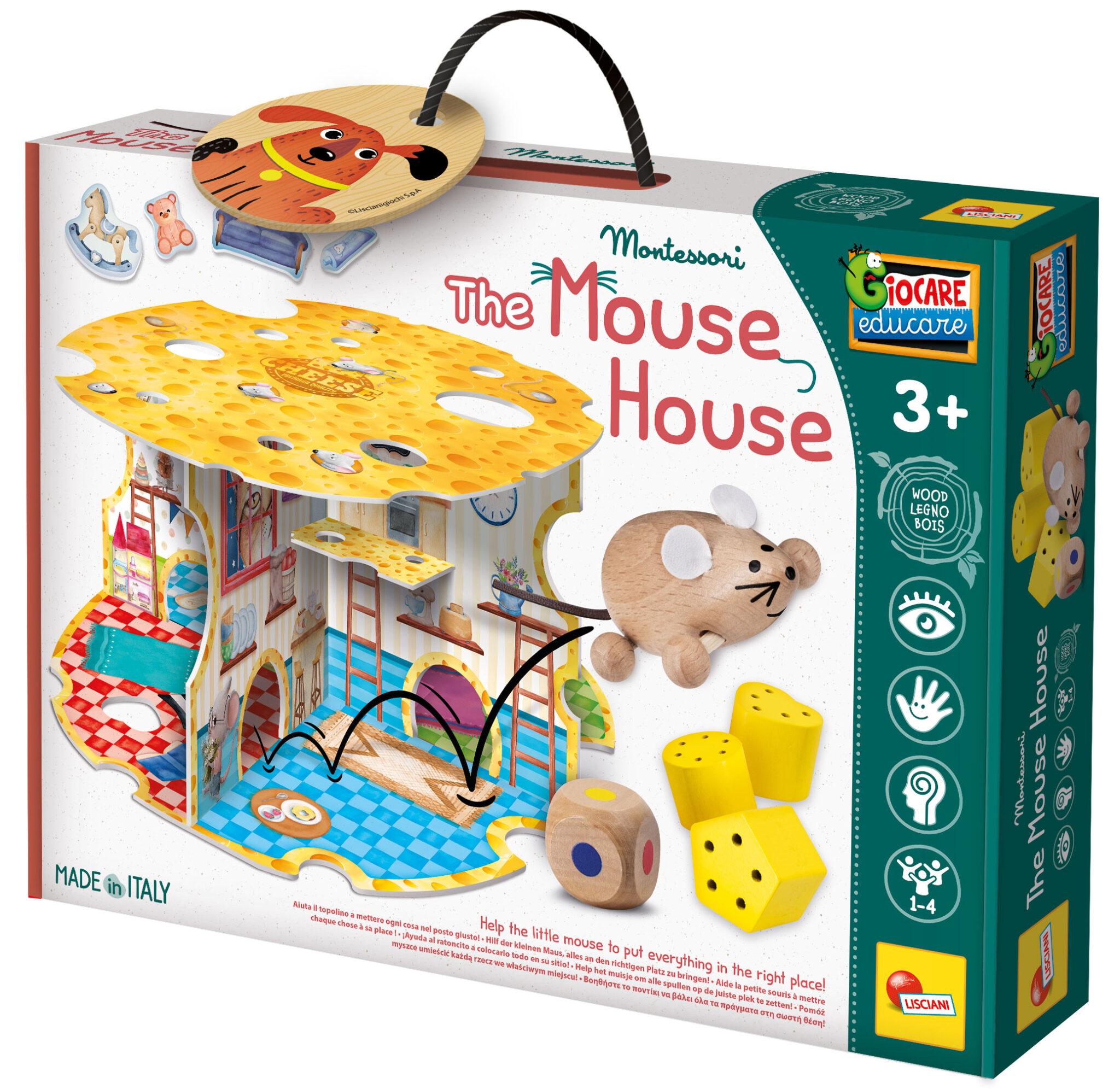 Lisciani Παίζουμε & Μαθαίνουμε Montessori Baby Wood Το Σπίτι Του Ποντικού 08.107315