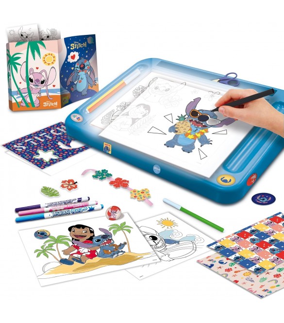 LISCIANI DISNEY STITCH - DRAWING SCHOOL WITH LIGHT TABLE (ΣΧΟΛΗ ΣΧΕΔΙΟΥ ΜΕ ΠΙΝΑΚΑ ΜΕ ΦΩΣ) 107582 - Image 6