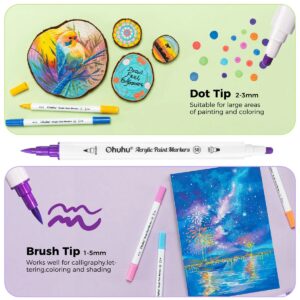 Alternative view of Ohuhu Acrylic Paint Markers Cotton-core Σετ 36 Ακρυλικών Μαρκαδόρων Brush & Dot,