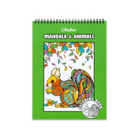 Ohuhu Bleedproof Coloring Book Mandala & Animals