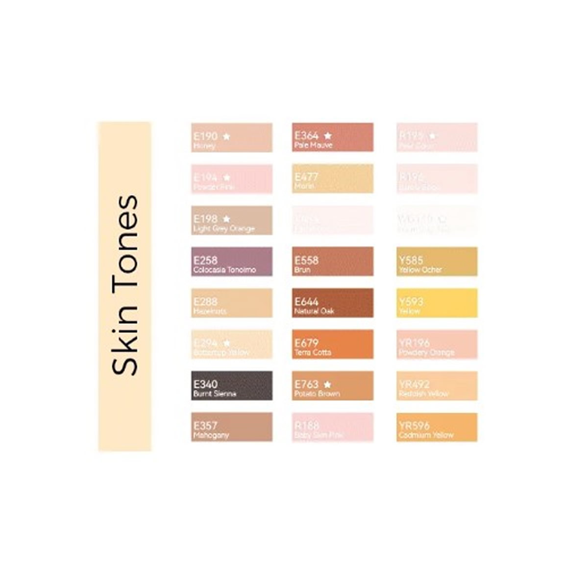 OHUHU Kaala Alcohol Art Markers Σετ Μαρκαδόρων 24 Skin Tones Chisel & Fine - Image 3