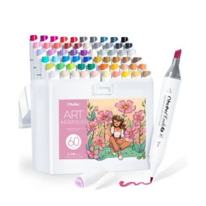 Ohuhu Kaala Alcohol Markers Σετ 60 Χρωμάτων Slim Chisel & Mini Brush