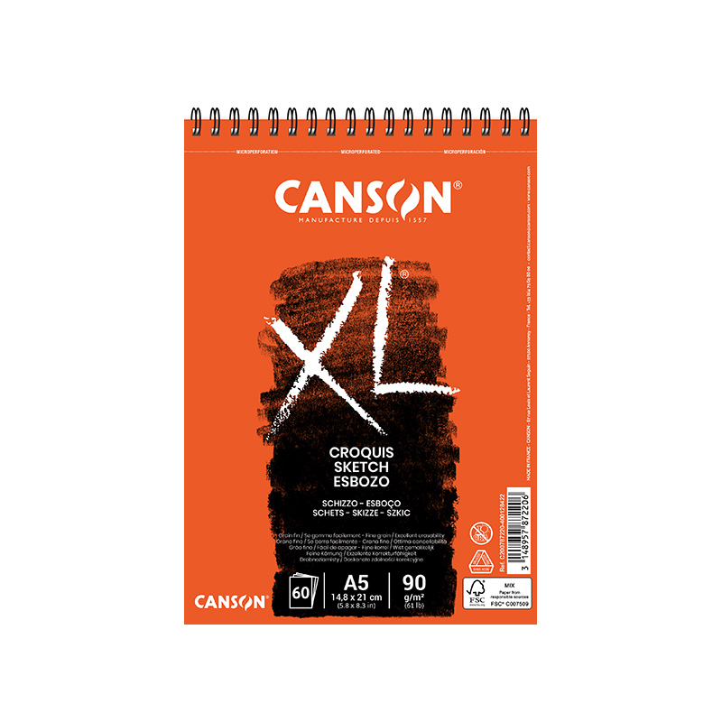 Canson XL Croquis A5 sketchbook 21x14.8cm 90gr/m²