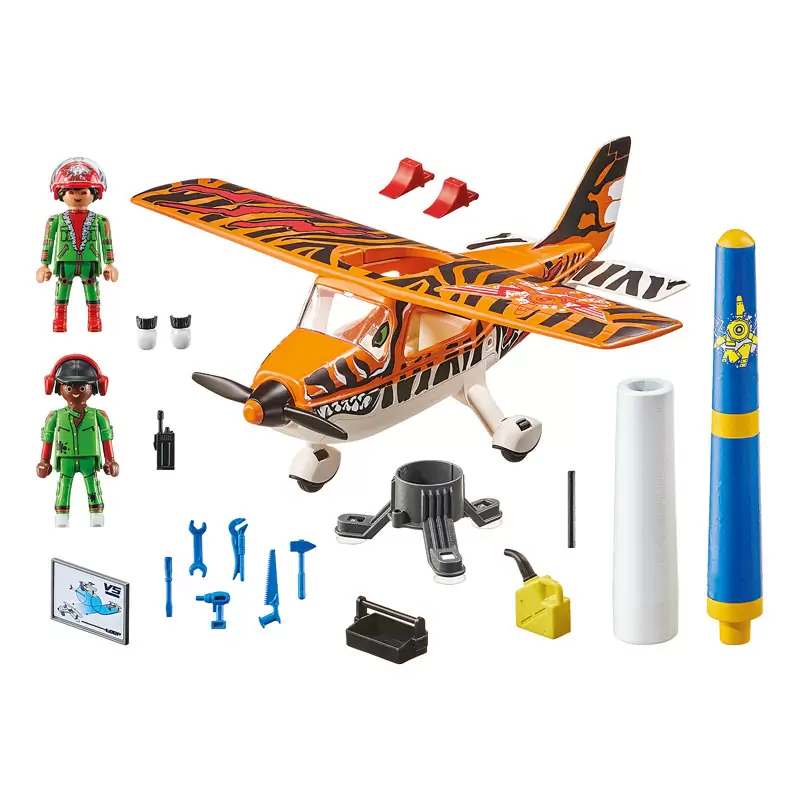 Playmobil Stunt Show Air Stuntshow Ακροβατικό Αεροπλάνο Τίγρης 70902 - Image 2