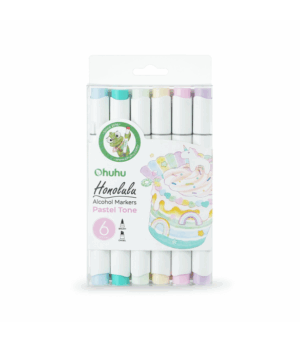 Ohuhu Honolulu Alcohol Markers Σετ Μαρκαδόρων 6 Pastel Tones Brush & Chisel