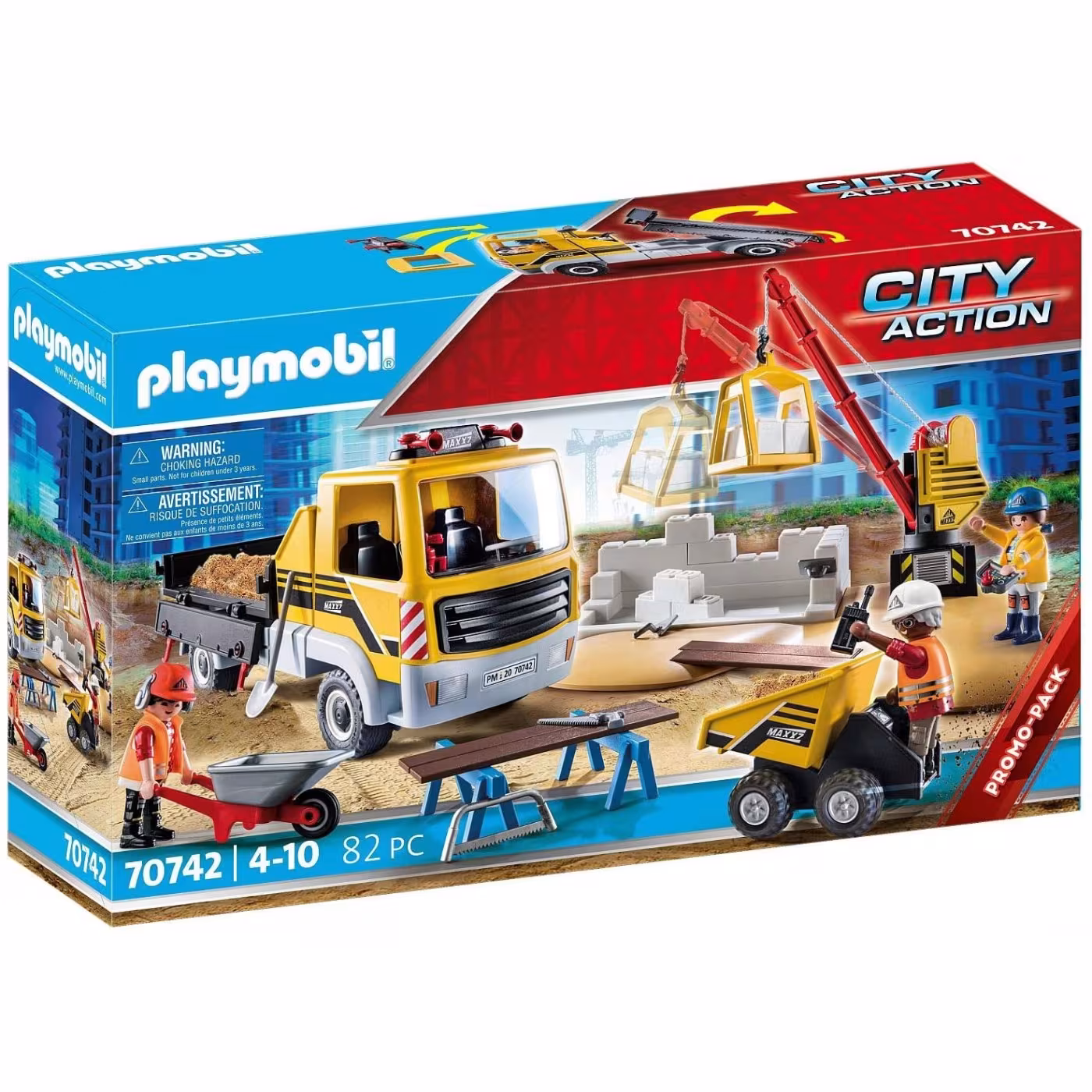 Playmobil City Action Εργοτάξιο Με Ανατρεπόμενο Φορτηγό 70742*