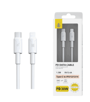 MTK ΚΑΛΩΔΙΟ TYPE C IPHONE IPX/12/13/14 30W/9V/3.4A 1.5m ΛΕΥΚΟ