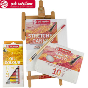 Σετ Καβαλέτο, Τελάρο, Πινέλα, Παλέτα & Λάδια Talens Art