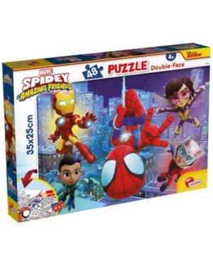 Παζλ διπλής όψης Lisciani για χρωματισμό 48 κομμάτια - Spidey