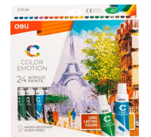 Ακρυλικά Χρώματα Deli Color Emotion 12ml 24 Τεμάχια