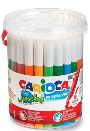 ΜΑΡΚΑΔΟΡΟΙ CARIOCA JUMBO SUPERWASHABLE ΧΟΝΤΡΟΙ 50 ΤΕΜΑΧΙΑ ΣΕ ΚΟΥΒΑΔΑΚΙ 42312