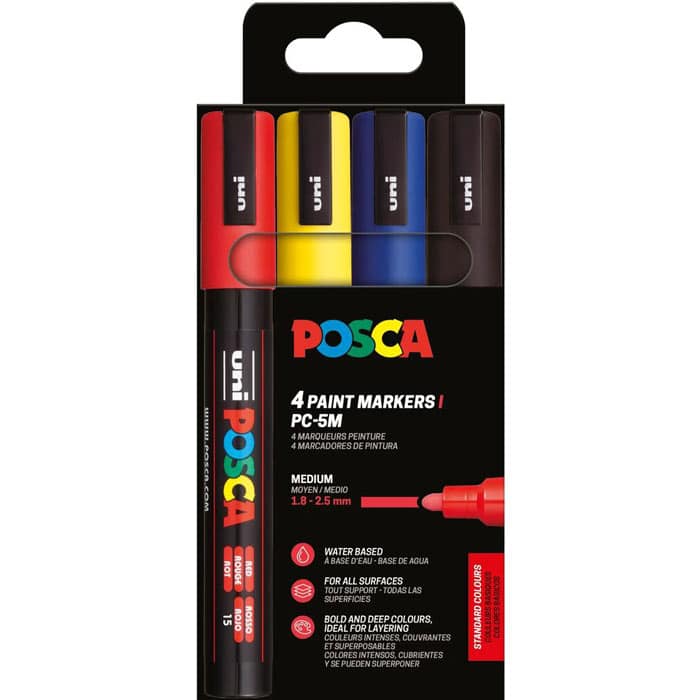 Μαρκαδόροι Posca PC5M 2.5mm (Μεσαία Μύτη) - Standard Colours